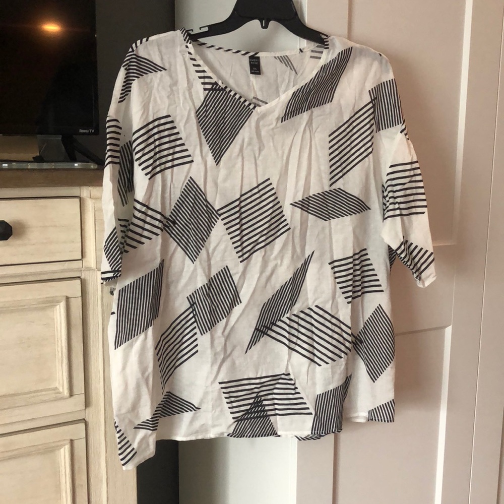 Black and White Stripe Blouse